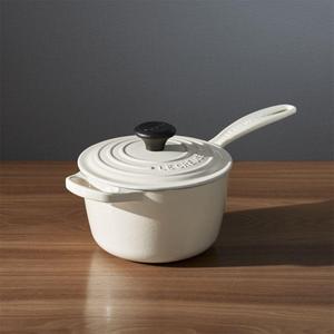 Le Creuset - Le Creuset ® Signature 1.75 qt. Cream Saucepan with Lid