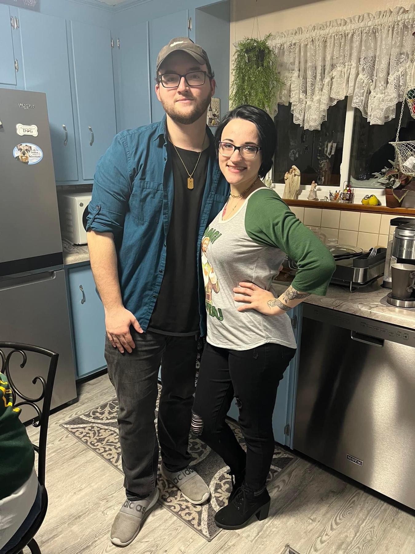 Their first Christmas season together. They had Christmas Eve dinner at Alexis' family's house.