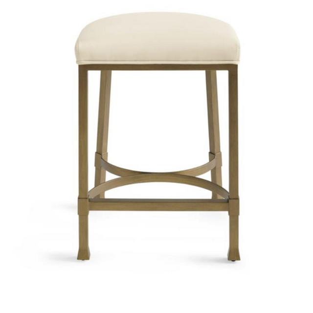 Counter Stool- antique brass/marbled bone