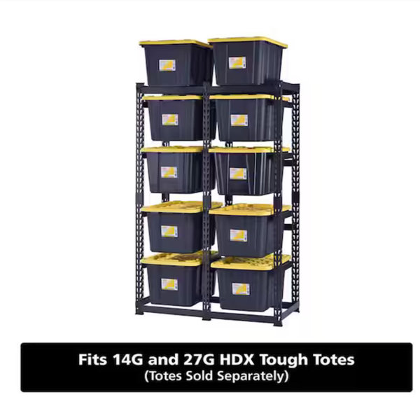 Husky 10-Tote Metal Storage Rack for HDX 14 and 27 Gal. Totes (50 in. W x 78 in. H x 24 in. D) N3R502478TR8B