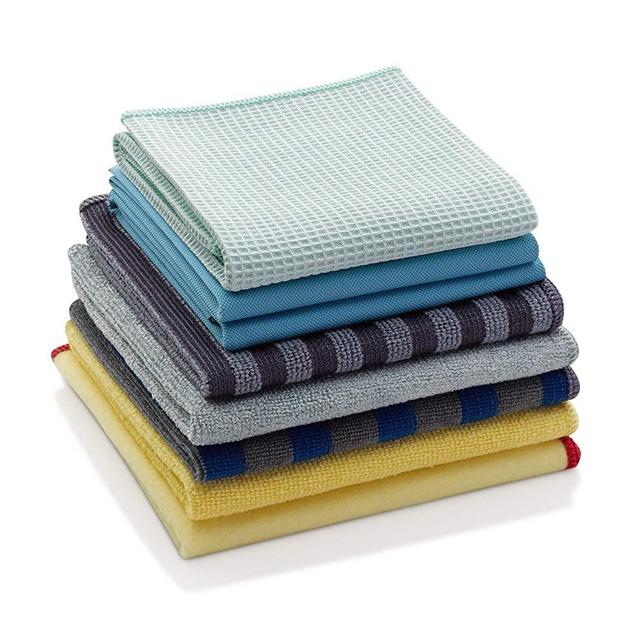 E-Cloth Home Cleaning Set, Microfiber Cleaning Cloths, Assorted Colors, 8 Count