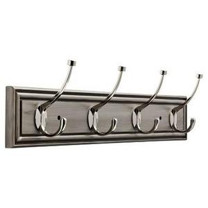 27" Hook Rack - Painted Grey & Polished Nickel - Threshold™