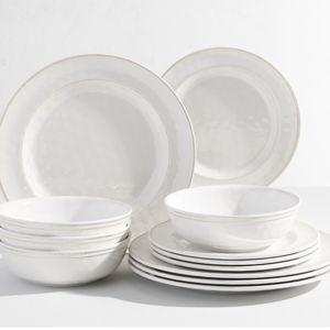 Cabana Outdoor Melamine 12-Piece Dinnerware Set