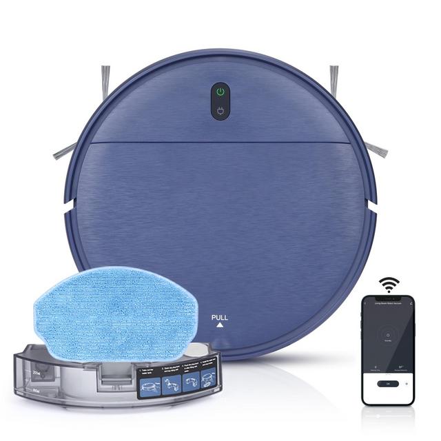 HOM Smart Robot Vacuum Cleaner & Mop - WiFi & App Control, Multiple Cleaning Modes, Self-Charging