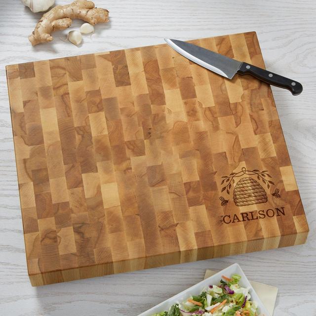 Bee & Willow™ Home Beehive Personalized Butcher Block Cutting Board