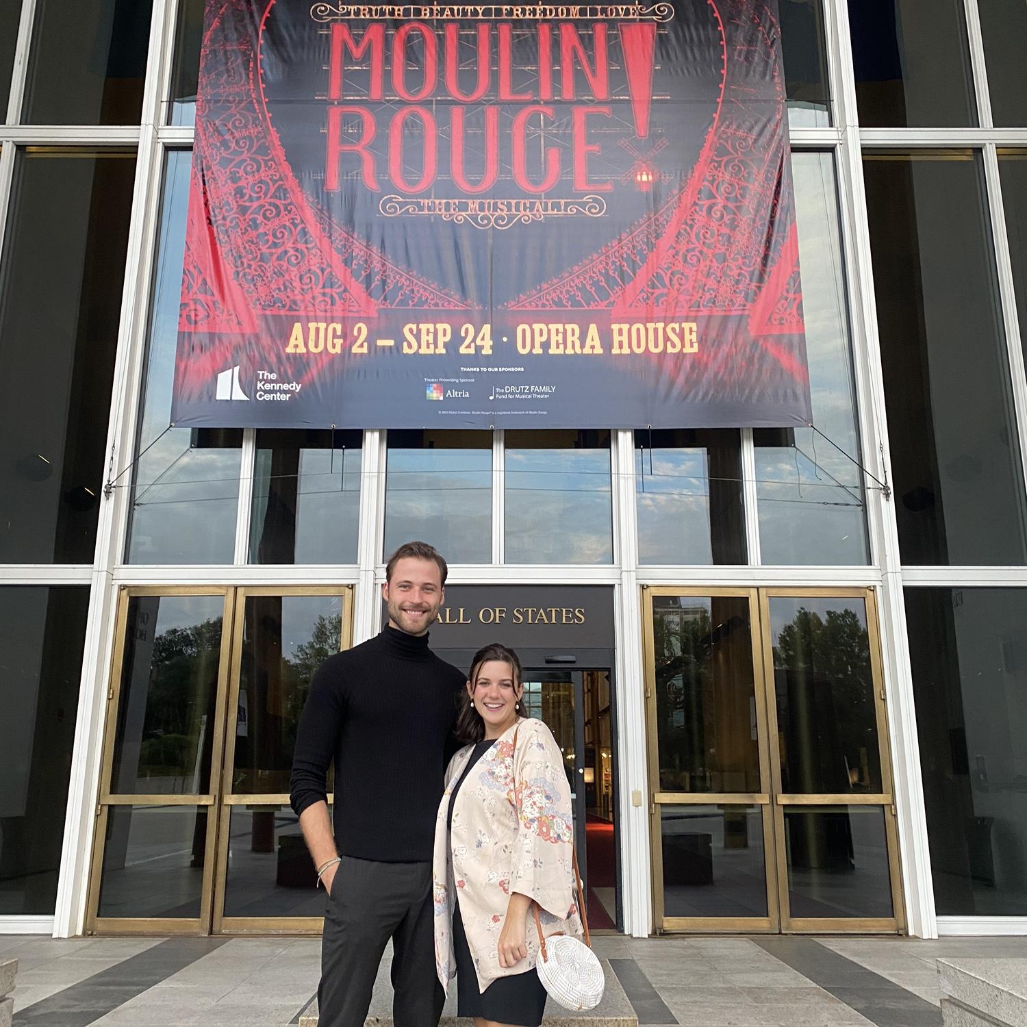 Moulin Rouge at the Kennedy Center! We met the cast in the garage afterward.