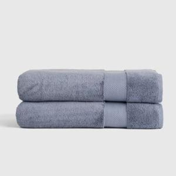Turkish Ultra Luxe Plush Bath Sheet (Set of 2) in Mineral