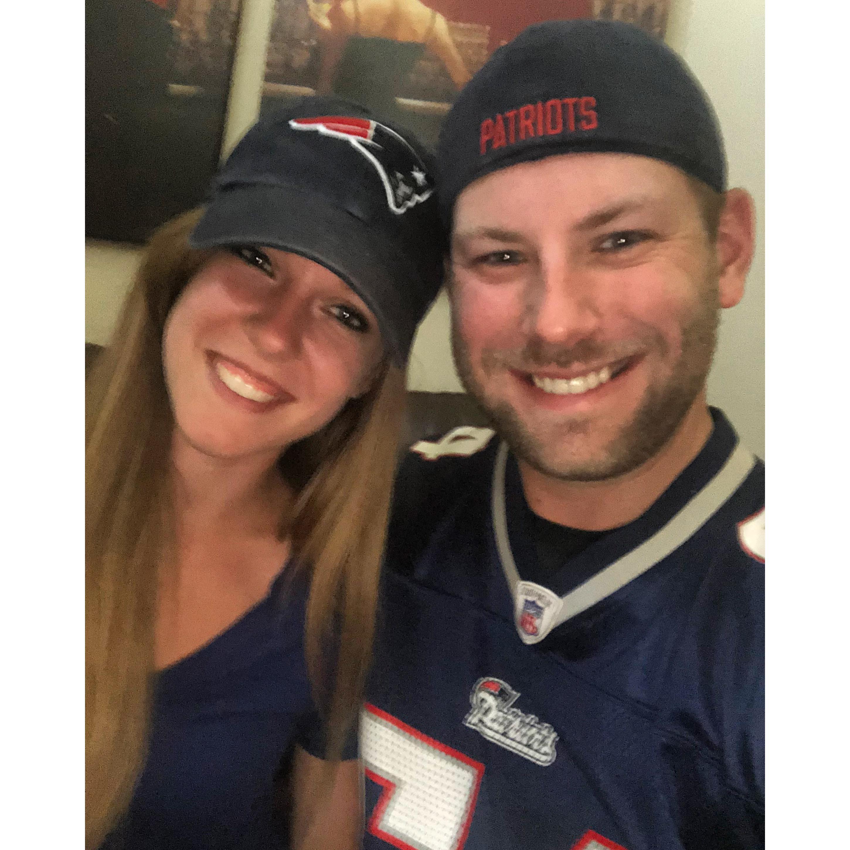 Told him football wasn't really my thing but I'd support the Patriots for him anyway!