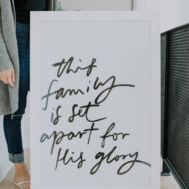 Poster: This Family Is Set Apart..