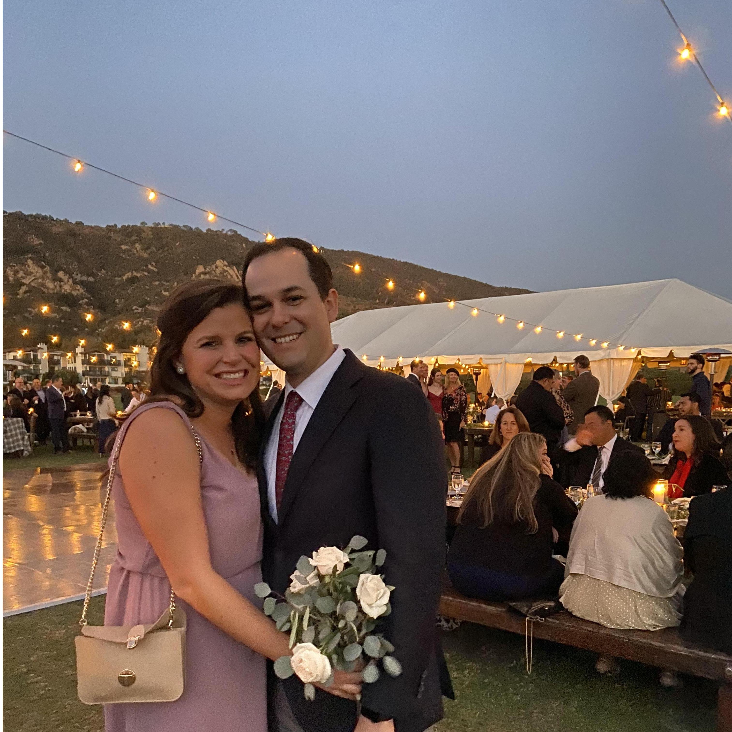 Celebrating at Jess & Manny's wedding