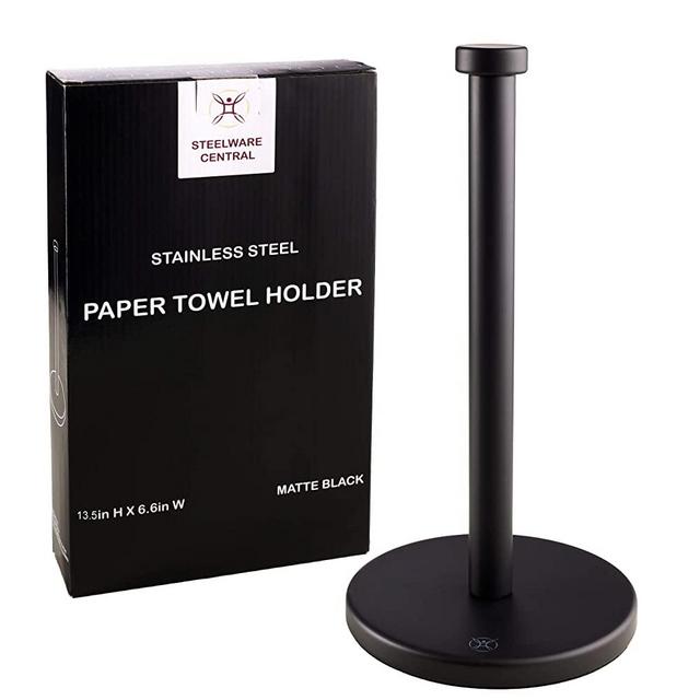 Steelware Central Paper Towel Holder Stainless Steel Matte Black