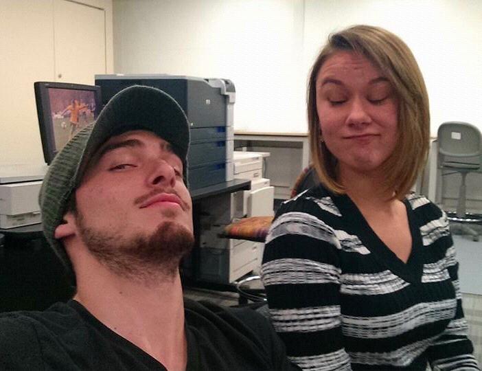 December 2014 - The very first photo together!