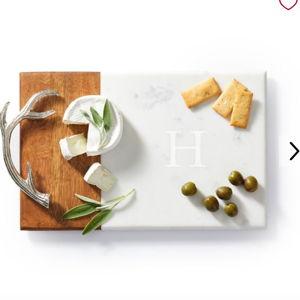 Wood and Marble Antler Cheese Board