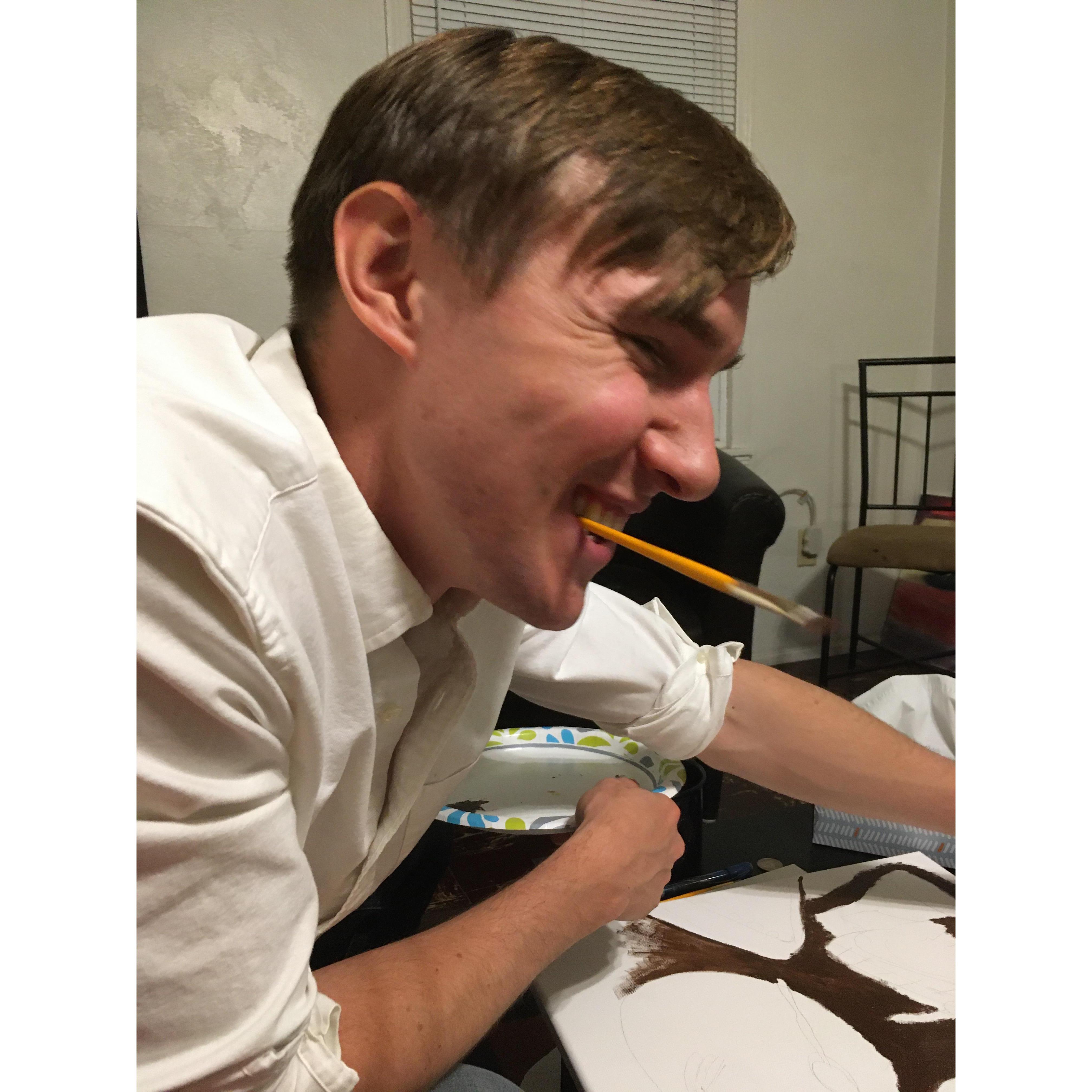 Matt, two hours into their first date, realizing he's met the love of his life.