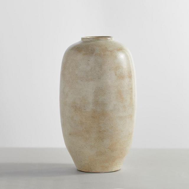 Artisan White Vase Collection, Tall Round, White