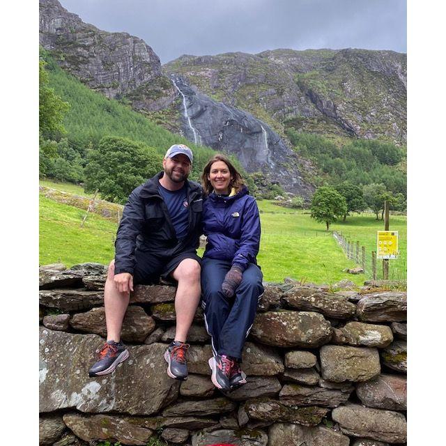 Gleninchaquin Falls. Beara Penninsula, Ireland (we hiked all the way around to the top of that range in the background!)