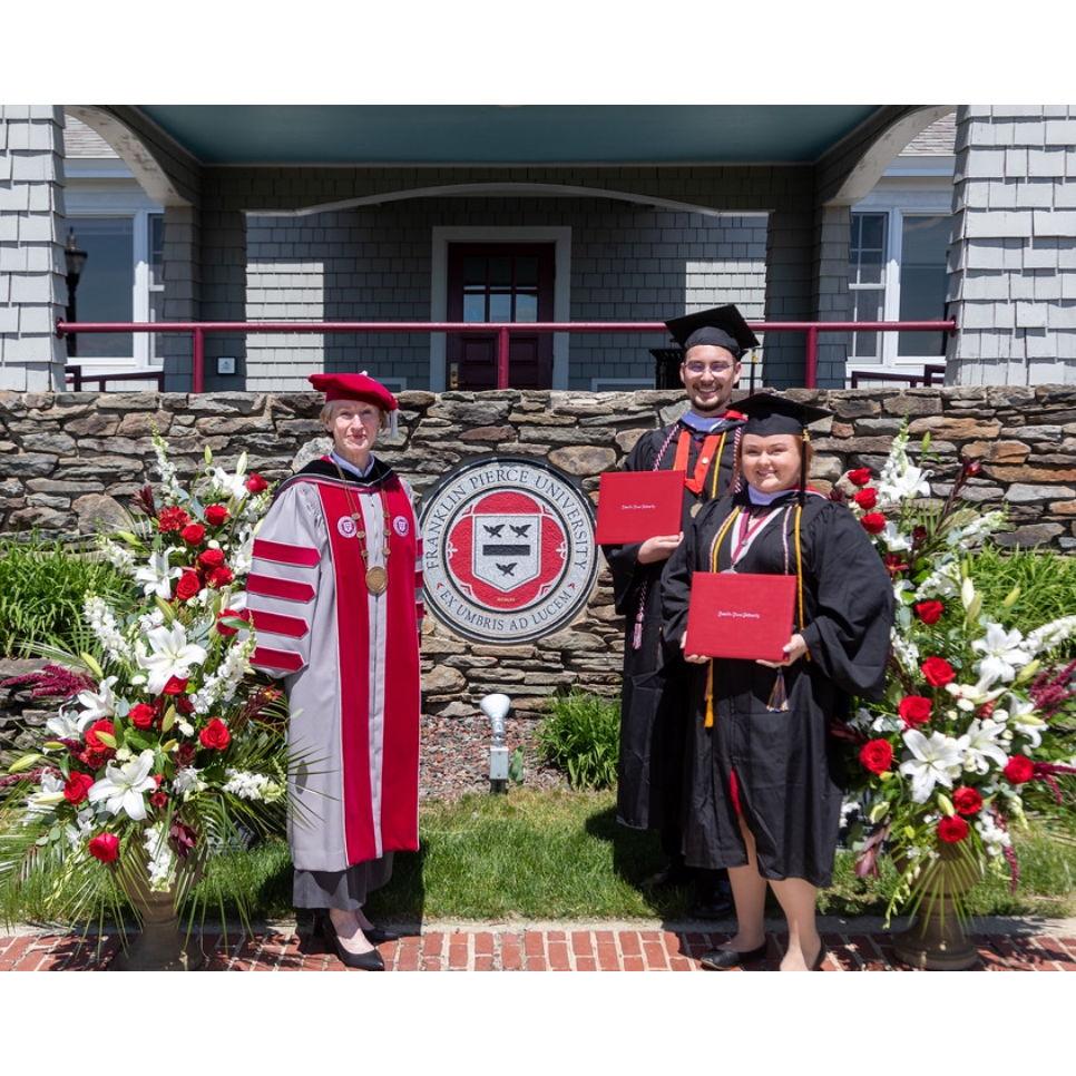 May 2021: We were welcomed back to Franklin Pierce University for our official graduation