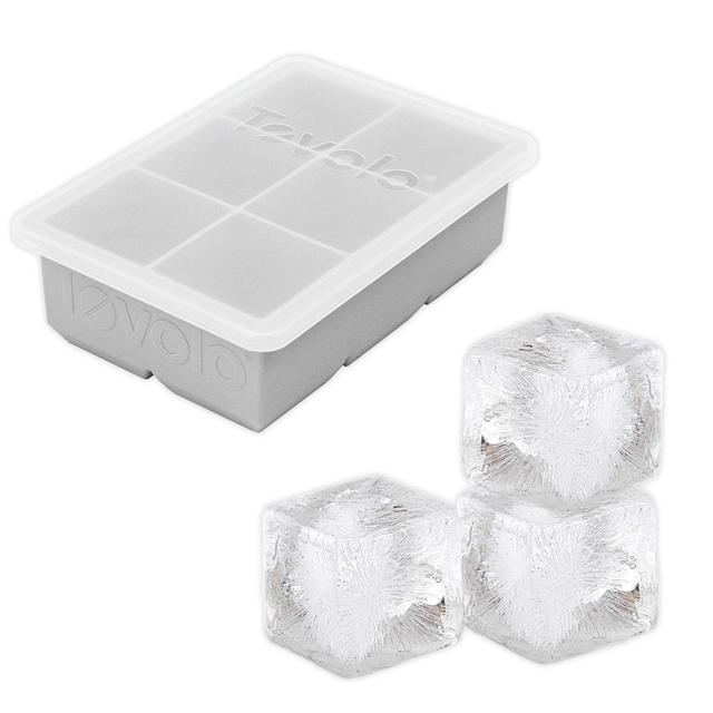 Tovolo® King Cube Ice Tray with Lid in Oyster Gray