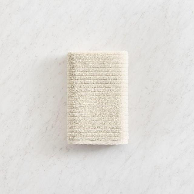 Classic Ribbed Organic Hand Towel, Oatmeal