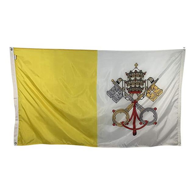 3x5' Vatican City Papal Flag - All Weather Nylon & Reinforced Stitching - Proudly Made in The USA