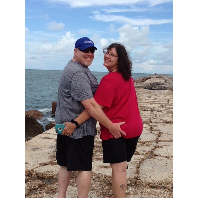At Port Aransas, TX. Marc's first trip to Texas when I took him home to meet my family and friends. He won their approval(before we took this pic :)