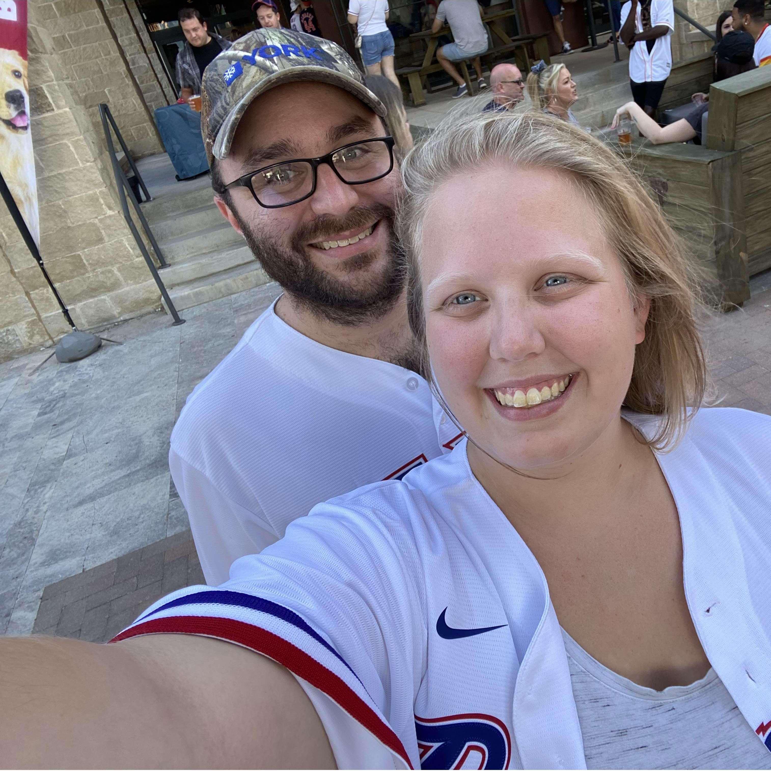 Our Frist Rangers game together at the new Stadium
