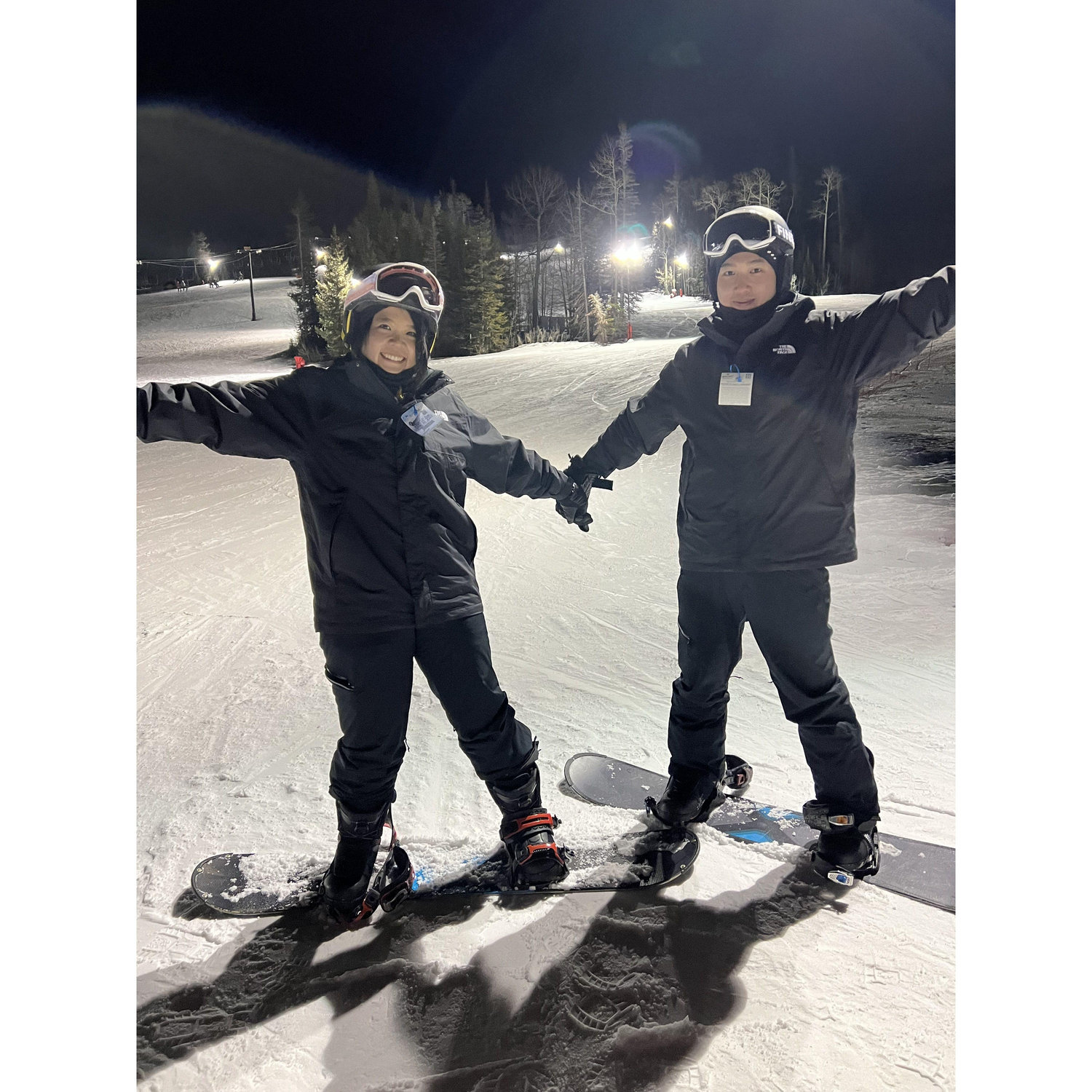 FIRST snowboarding trip... John was better at it ...