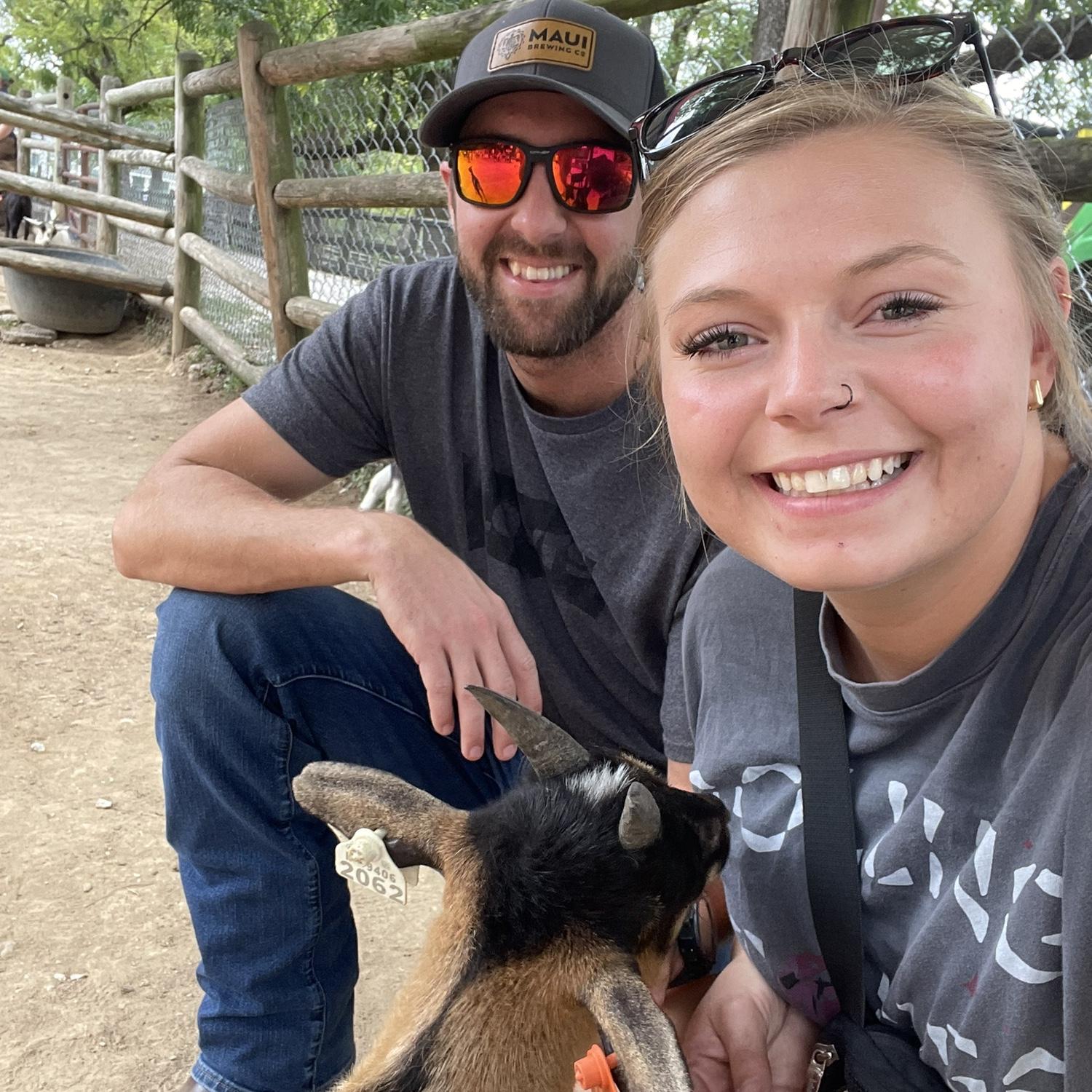 Feeding baby goats at Grant Farms