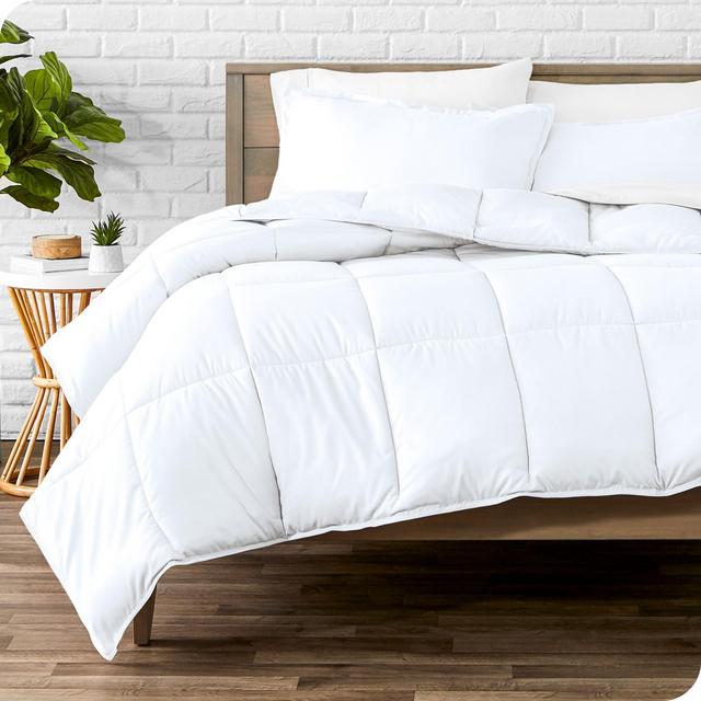 Bare Home 3-Piece Goose Down Alternative Comforter Set in White, Queen