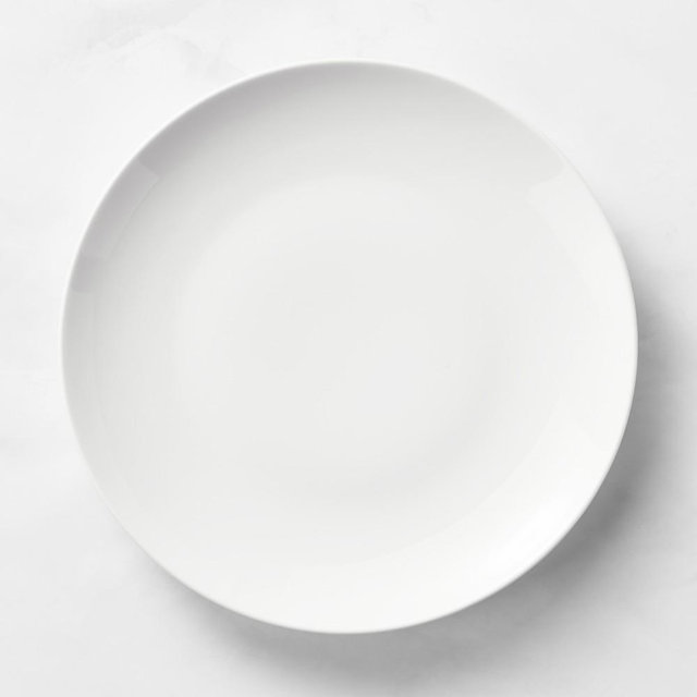 Pillivuyt Coupe Porcelain Dinner Plates, Set of 8, White