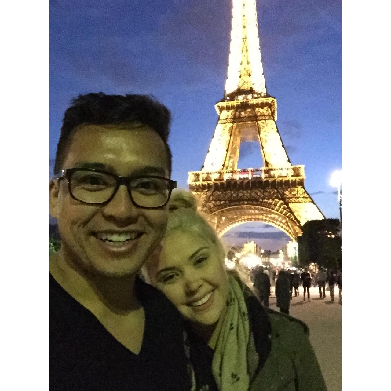 Paris 2015 - We spent every night of our stay sitting on the grass in front of the Eiffel Tower people watching, eating bread and cheese from a local market and thoroughly enjoying life.