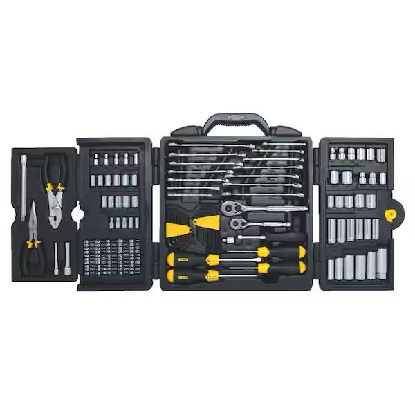 Stanley 1/4 in. & 3/8 in. Drive SAE Mechanics Tool Set (150-Piece) 97-543