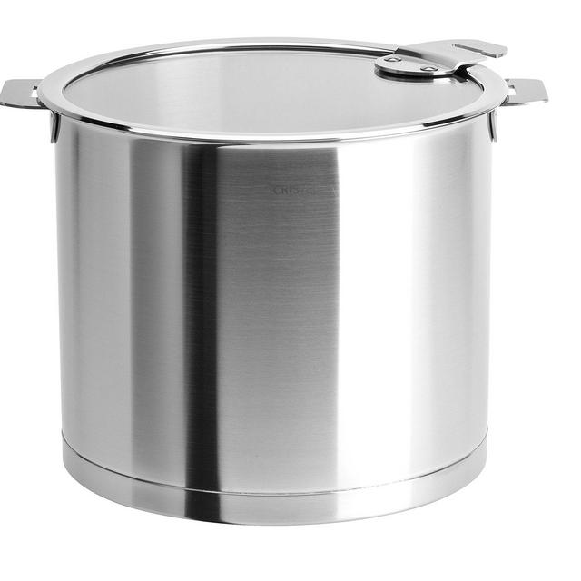 Cristel M22QLKSA Stockpot with Domed Glass Lid, Silver, 7.5 quart