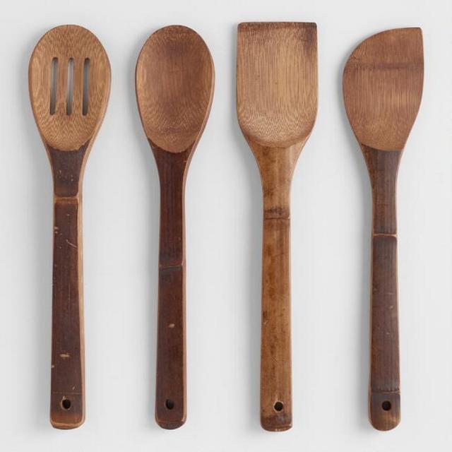 Carbonized Bamboo Essential Cooking Utensils 4 Pack