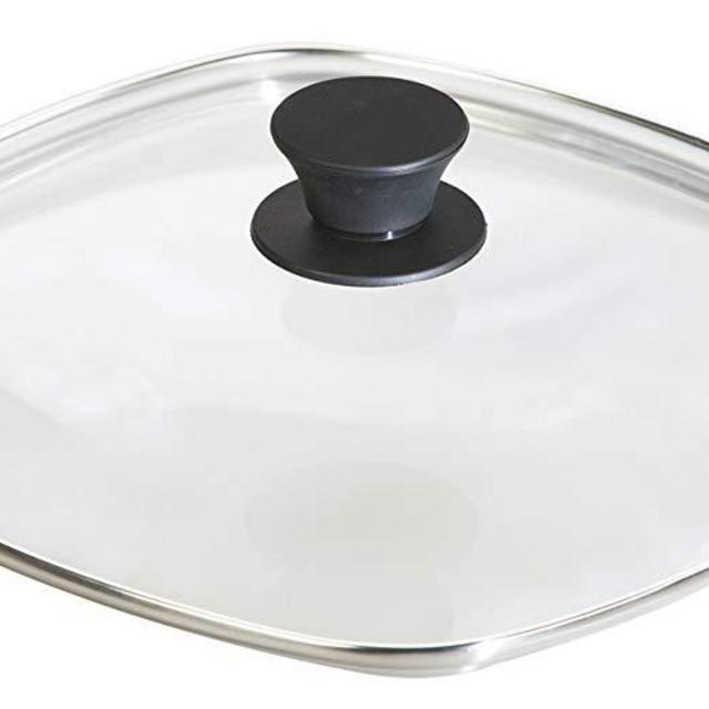 Lodge Square Tempered Glass Lid (10.5 Inch) – Fits Lodge 10.5 Inch Square Cast Iron Skillets and Grill Pans