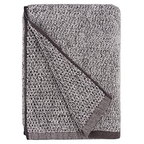 Everplush Diamond Jacquard Quick Dry Bath Towel, 1 Pack (30 x 56), Grey