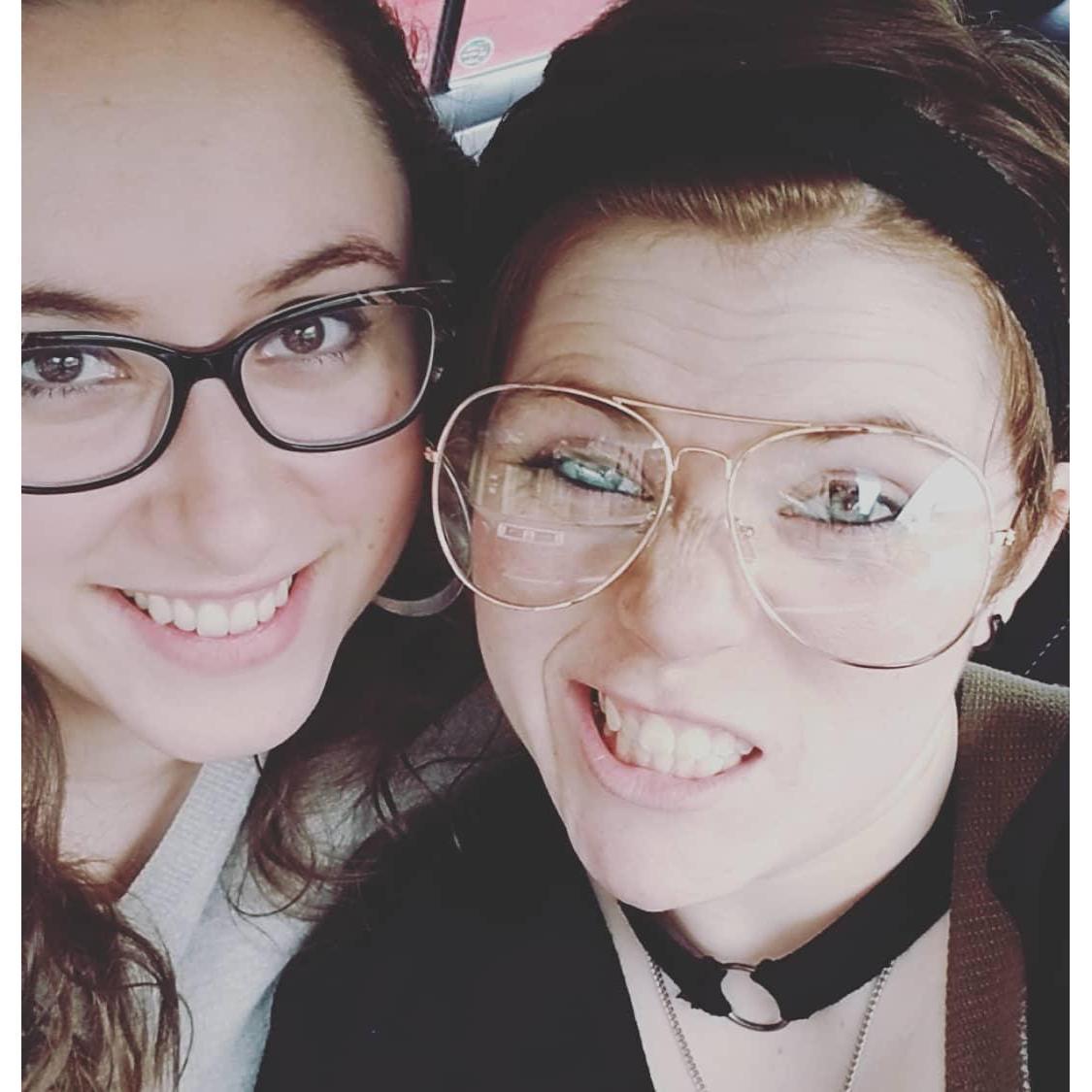 Double date night with friends, I wanted to have cute glasses too ~Alex