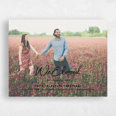 Black Wedding Save the Date - Riverside Elopement