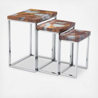 Fissure 3-Piece Nesting Table Set