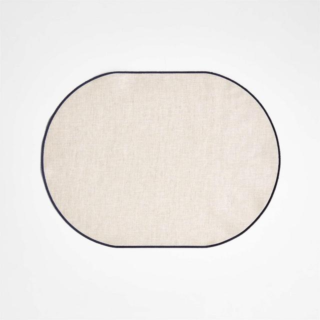 Elevated Linen Easy Care Navy Blue Placemat