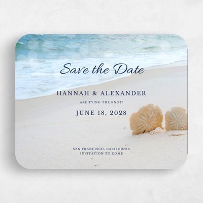 Blue Rounded Wedding Save the Date - Havasu Classic