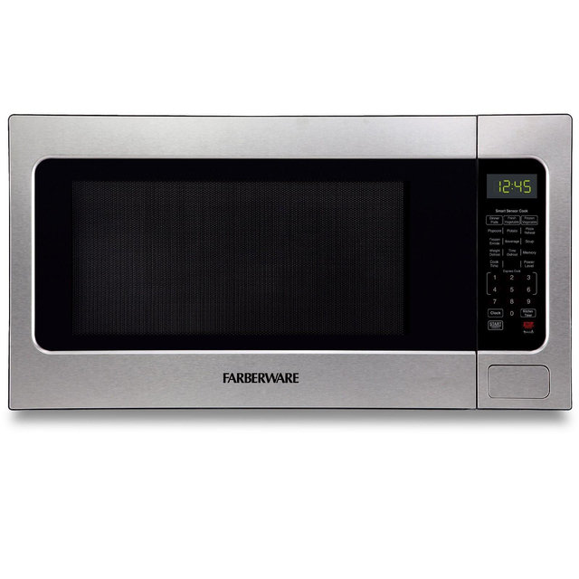 Farberware Professional 2.2 Cu. Ft. 1200-Watt Microwave Oven with Smart Sensor Cooking, Stainless Steel