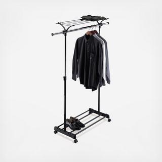 Adjustable Garment Rack with Shelf