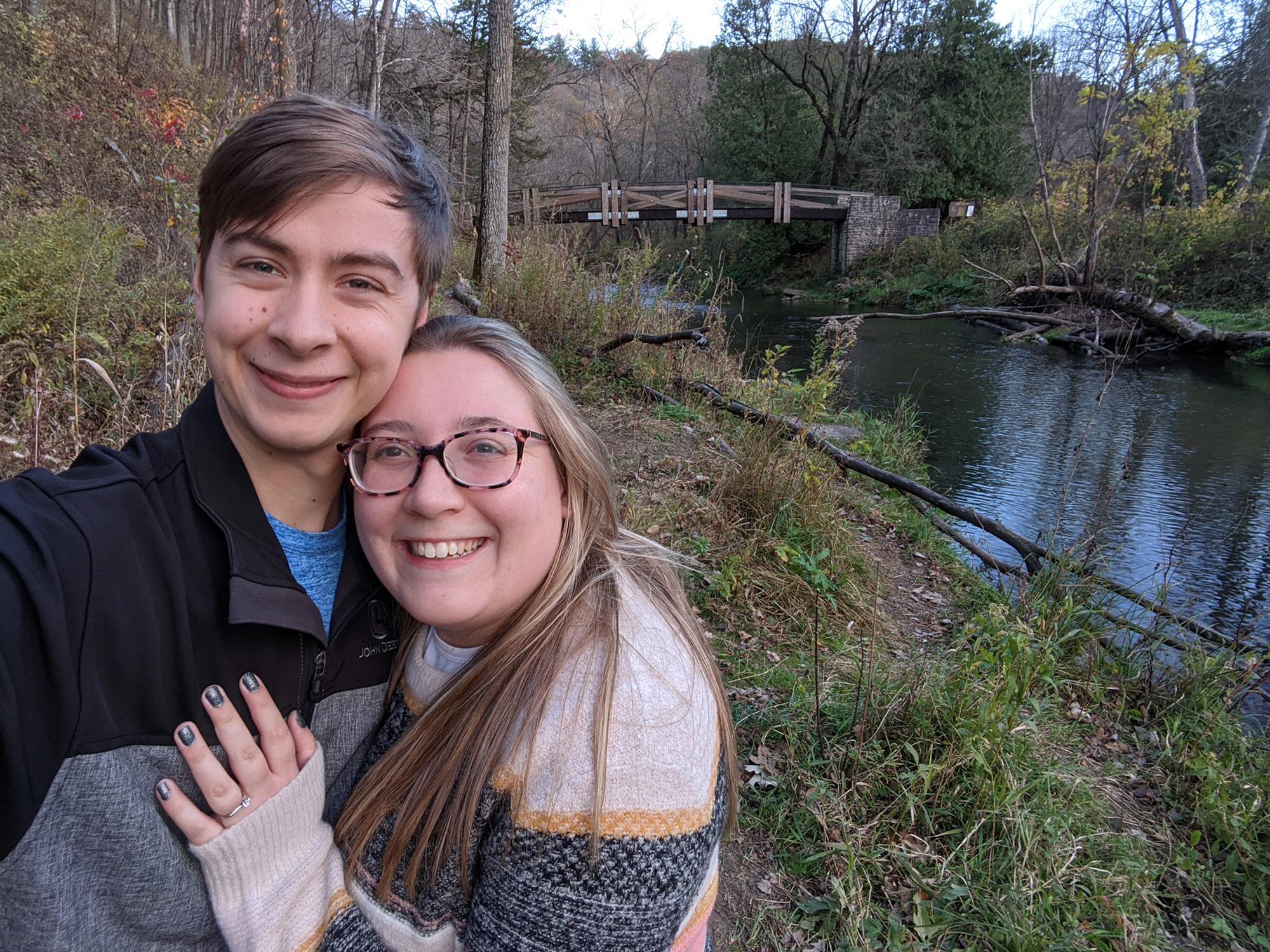 Hiking at Whitewater State Park, October 2020