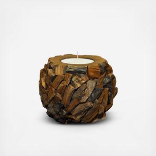 Large Ball Teakwood Candle
