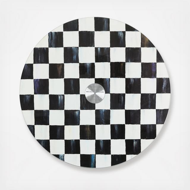 MacKenzie-Childs, Courtly Check Glass Lazy Susan | Zola