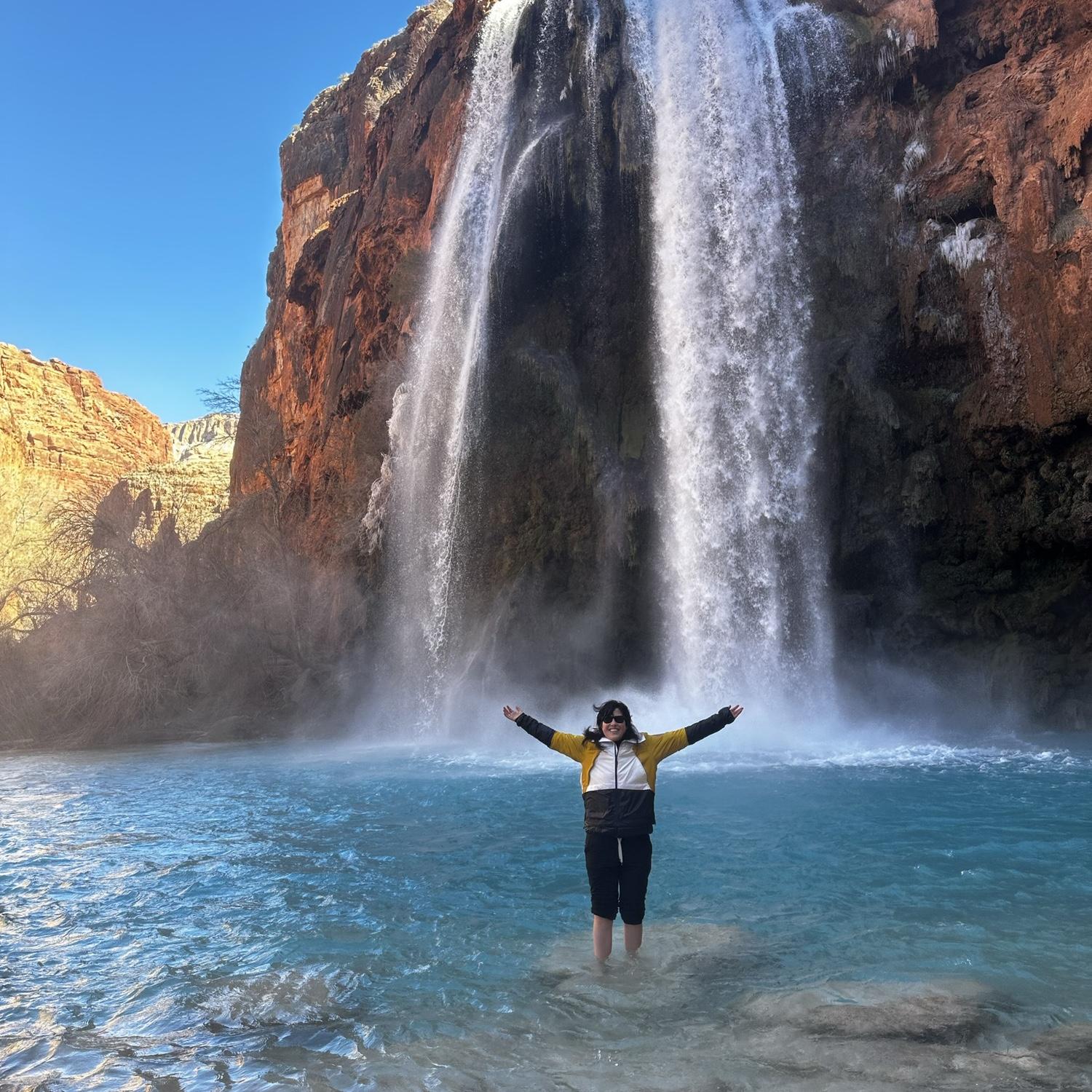 Havasupai Falls was a dream engagement location despite sub zero temperatures and Alex worrying she would lose the ring she packed for the 20 mile trek.
