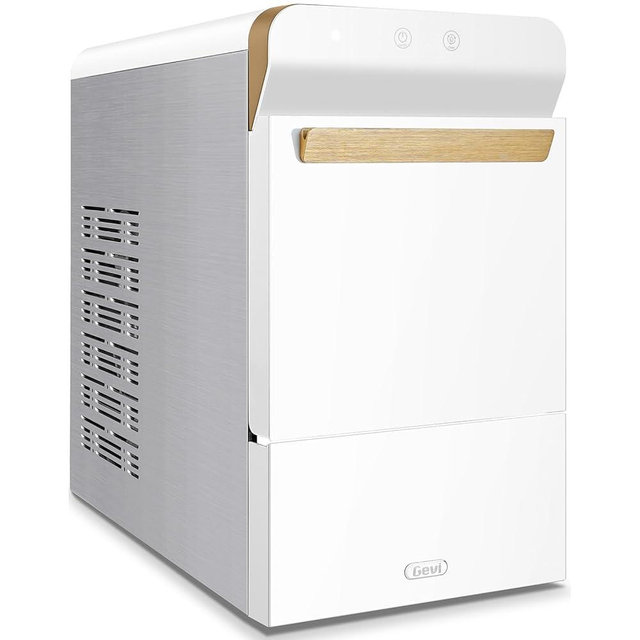 Gevi V2.0 Quiet Countertop Nugget Ice Maker, Self-Cleaning Chewable Pellet Ice Machine, 38 lbs/24H, Energy-Efficient, White