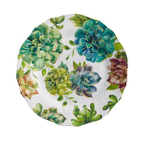 Succulent Melamine Salad Plate