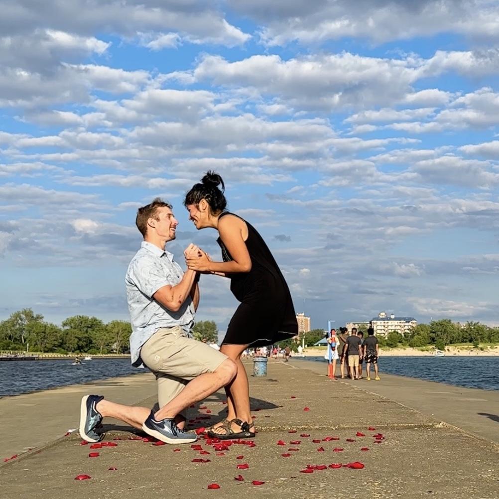 Austin proposed to Loana in Michigan in July 2024.
